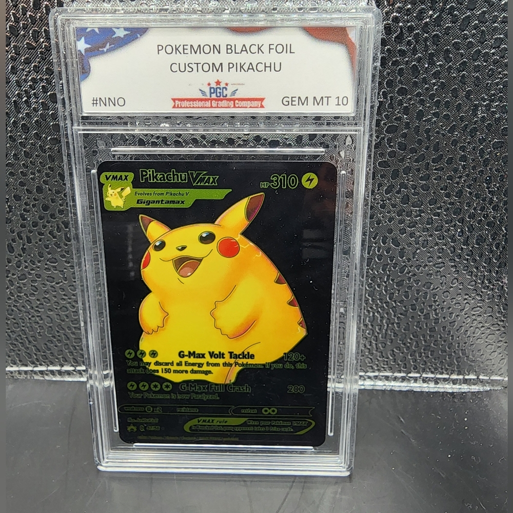 2024 Pokémon Nintendo Pikachu Vmax Gigantamax Black Foil Display Card